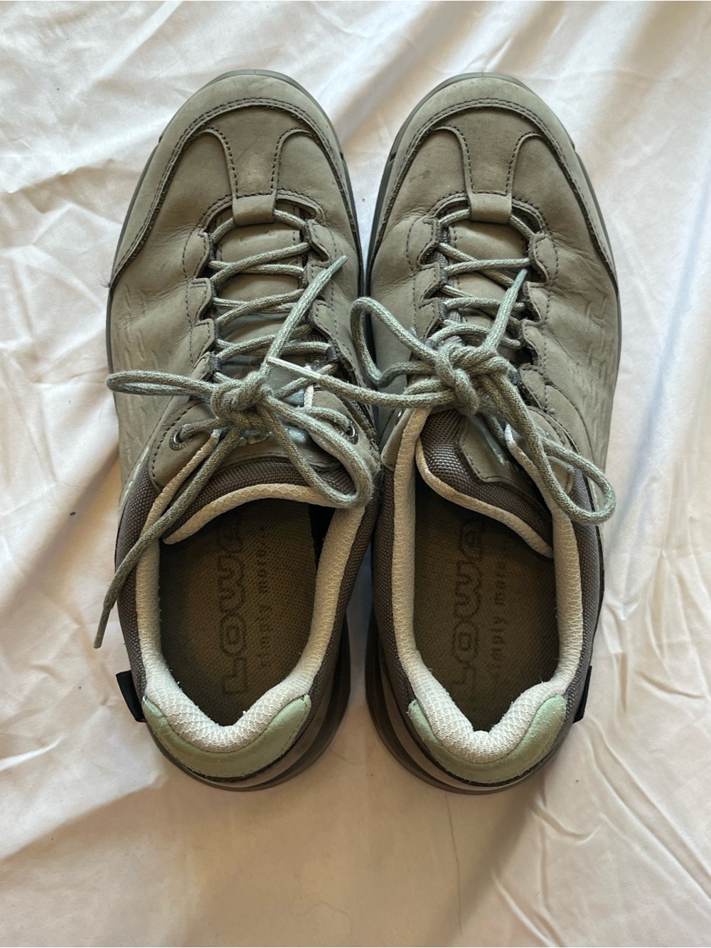 Lowa Light Grey Hiking Sneakers Locarno GTX Womens Size 9